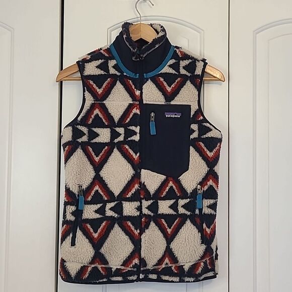 PatagoniaClassic Retro-X Fleece Vest Rare Brass Hawk Print Women's Size XS - Picture 2 of 12